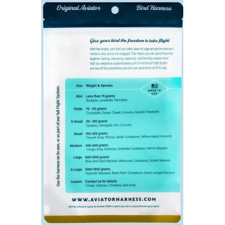 Harnais Pour Perroquets Aviator - Medium/Rouge 3 Harnais Pour Perroquets Aviator - Medium/Rouge – Image 3